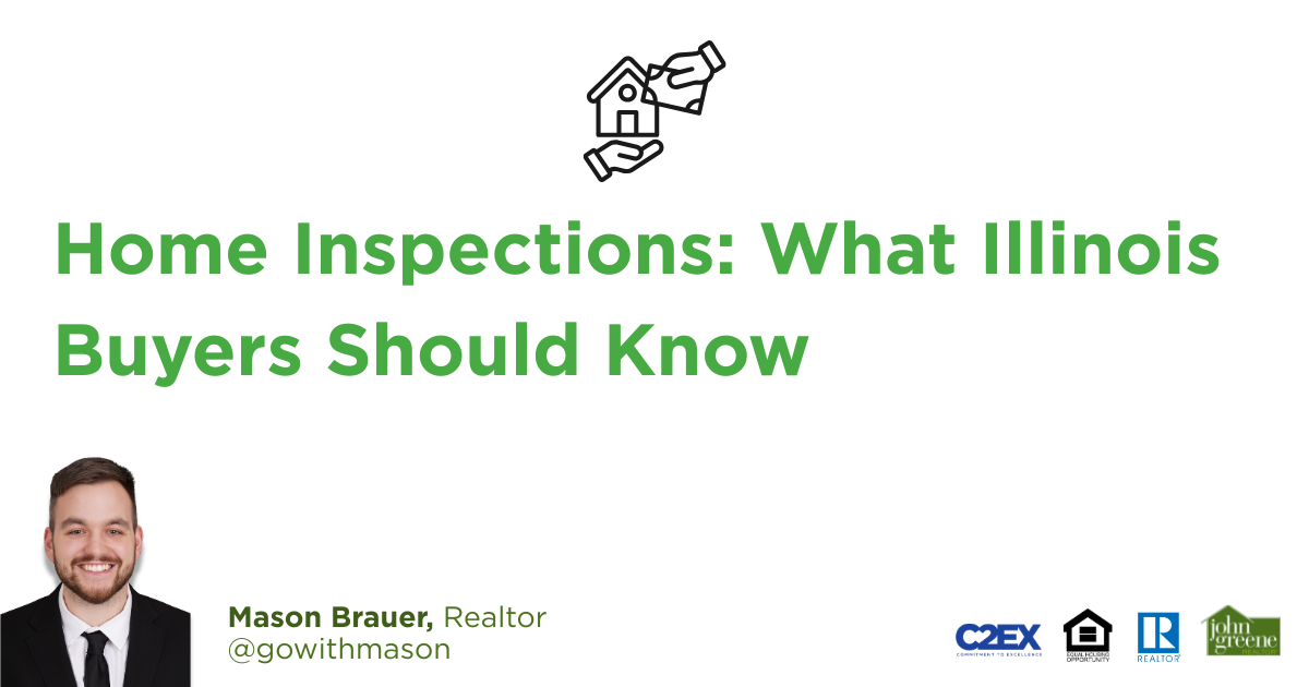 Professional home inspector examining an Illinois home for a buyer